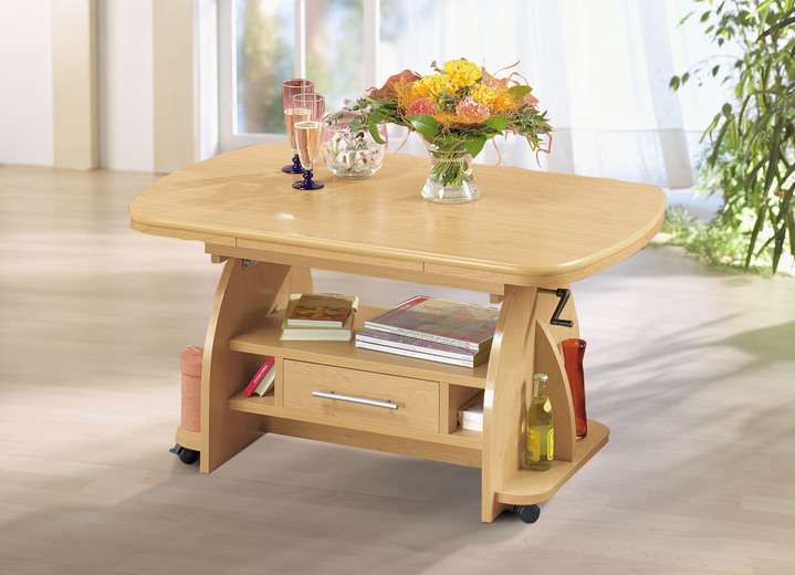 Salontafels - Salontafel met lade, in Farbe BEUKEN, in Ausführung Vaste plaat, hoogte 46 cm Ansicht 1