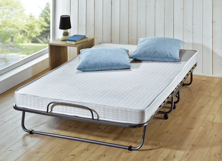 Kinder- & tienermeubels - Logeerbed met metalen frame en automatische opstelling, in Farbe ANTRACIET-GRIJS, in Ausführung Breedte 80 cm Ansicht 1