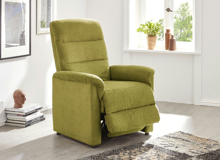 TV fauteuil / relaxfauteuil - Ontspanningsfauteuil met dubbele vering, in Farbe GROEN Ansicht 1