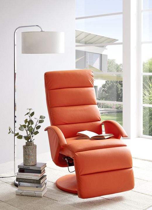 TV fauteuil / relaxfauteuil - Relaxfauteuil met een stevig metalen frame, in Farbe ORANJE Ansicht 1