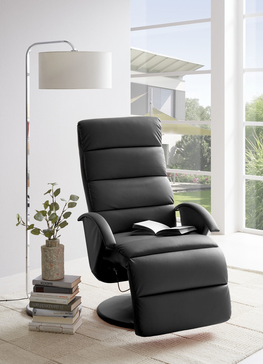 TV fauteuil / relaxfauteuil - Relaxfauteuil met een stevig metalen frame, in Farbe ZWART Ansicht 1