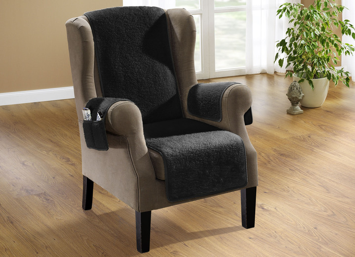 Woonaccessoires - Licardo fauteuil- en armleuningbeschermer, in Farbe ANTHRAZIT Ansicht 1