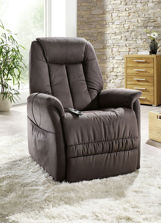 TV fauteuil / relaxfauteuil - Tv-fauteuil met motor en opstahulp, in Farbe BRUIN Ansicht 1