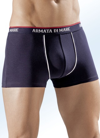 Verpakking met vier boxershorts met sierboorden, uni