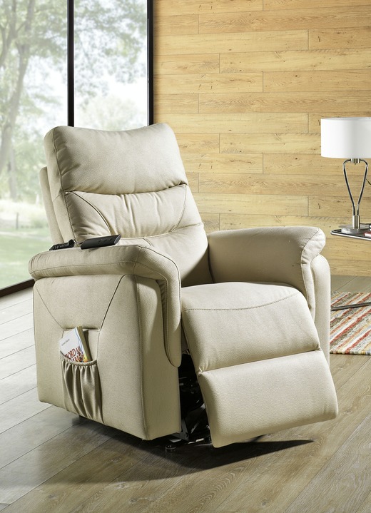 TV fauteuil / relaxfauteuil - Relaxfauteuil met opstahulp, in Farbe BEIGE, in Ausführung Ohne Massagefunktion Ansicht 1