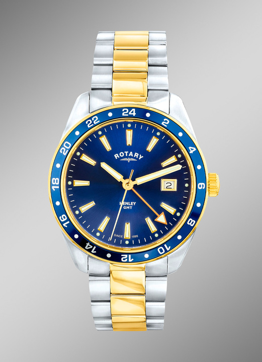 Kwartshorloges - Sportief herenhorloge uit de Henley serie, in Farbe BLAUW Ansicht 1