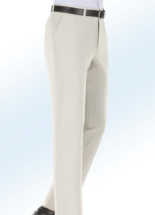 Broeken - Broek in linnen-look in 2 kleuren, in Größe 024 bis 110, in Farbe BEIGE GEMÊLEERD Ansicht 1