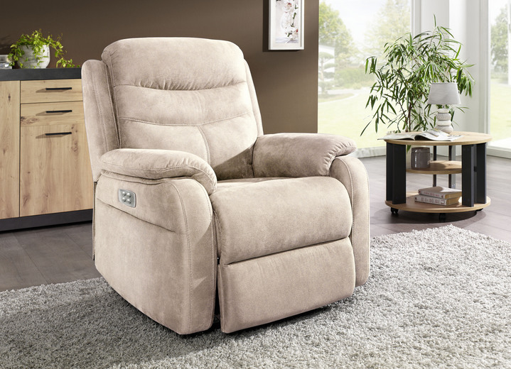 TV fauteuil / relaxfauteuil - Elektrisch verstelbare tv-fauteuil met motor en opstahulp, in Farbe BEIGE Ansicht 1