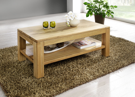 Massief houten salontafel