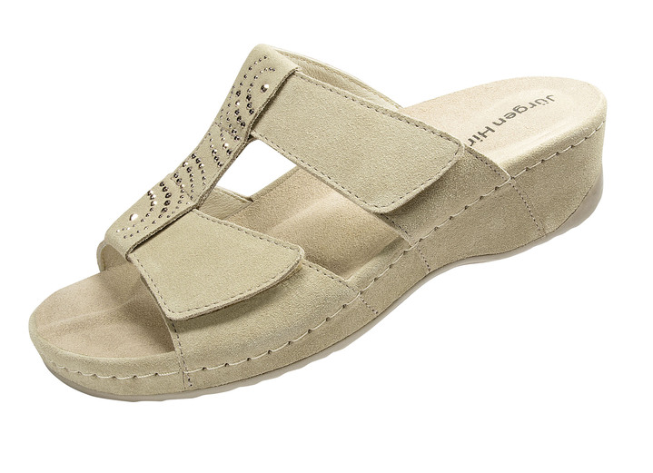 Sandalen & slippers - Muiltjes met klittenband van echt leer, in Größe 036 bis 042, in Farbe BEIGE Ansicht 1