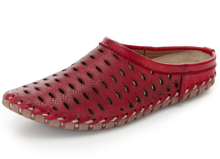 Sandalen & slippers - Gemini sabot met luchtige perforatie, in Größe 036 bis 042, in Farbe ROOD Ansicht 1