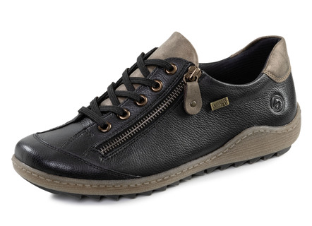 Remonte vetersneakers met een delicate glans of gekreukelde structuur