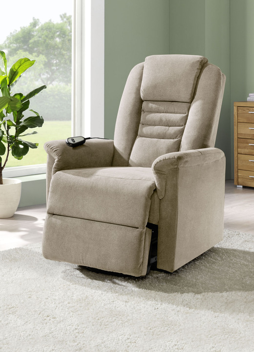 TV fauteuil / relaxfauteuil - Tv-fauteuil met motor en opstahulp, in Farbe BEIGE Ansicht 1