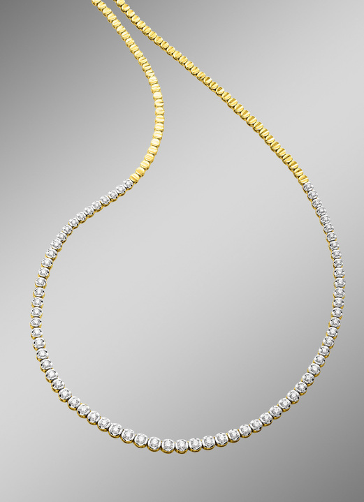 Halskettingen - Elegante ketting met diamanten, in Farbe  Ansicht 1