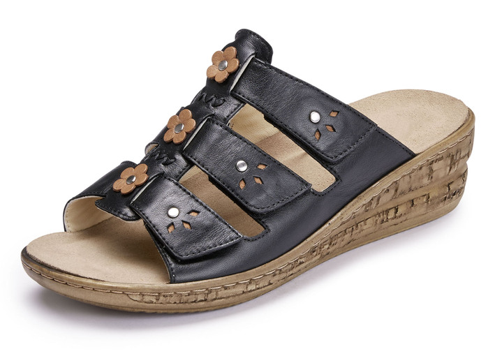 Sandalen & slippers - Gemini muiltjes met verstelbare klittenbandsluitingen, in Größe 036 bis 042, in Farbe ZWART Ansicht 1