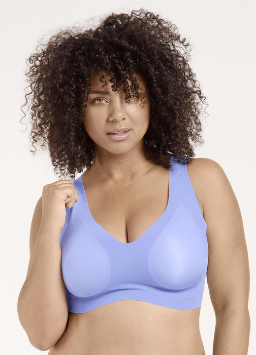 Damesondergoed - Sloggi ZERO Feel bustier met push-up effect, in Größe L bis S, in Farbe AZUURBLAUW Ansicht 1