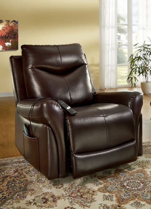 TV fauteuil / relaxfauteuil - Comfortabele relaxstoel met XXL zitcomfort, in Farbe BRUIN, in Ausführung Relaxfauteuil Ansicht 1