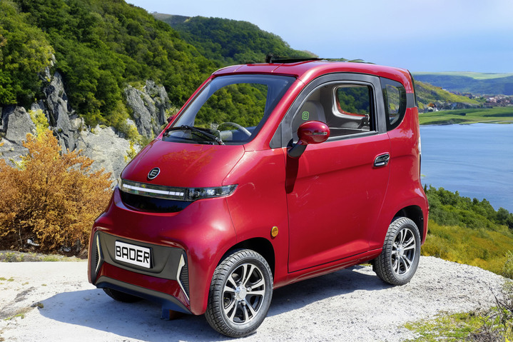 Elektrische mobile - Cabine scooter, 4-wiel, in Farbe BORDEAUX Ansicht 1