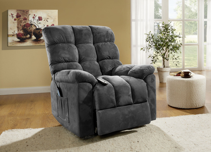 TV fauteuil / relaxfauteuil - Ontspanningsstoel met opstahulp, massage- en warmtefunctie, in Farbe DONKERGRIJS Ansicht 1