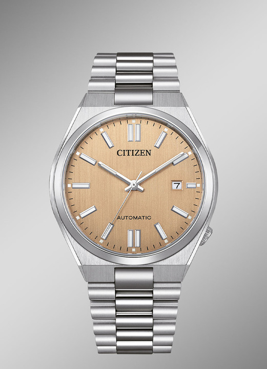 Mechanische horloges / automatische horloges - Citizen Series NJ015* automatisch herenhorloge, in Farbe CHAMPAGNER Ansicht 1