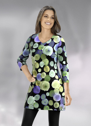 Lang shirt met felgekleurde all-over print