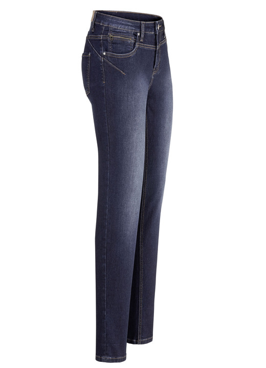 Broek met knoop- en ritssluiting - Jeans met push-up-effect, in Größe 017 bis 050, in Farbe DONKERBLAUW Ansicht 1