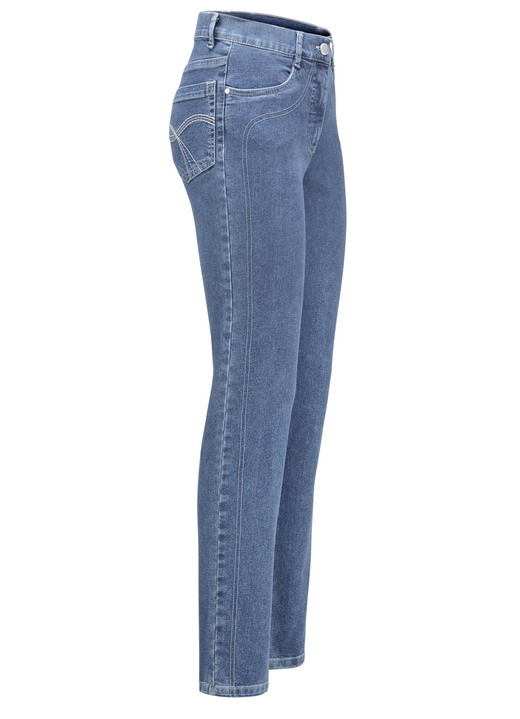 Broek met knoop- en ritssluiting - Power-stretch-jeans, in Größe 017 bis 092, in Farbe JEANSBLAU Ansicht 1