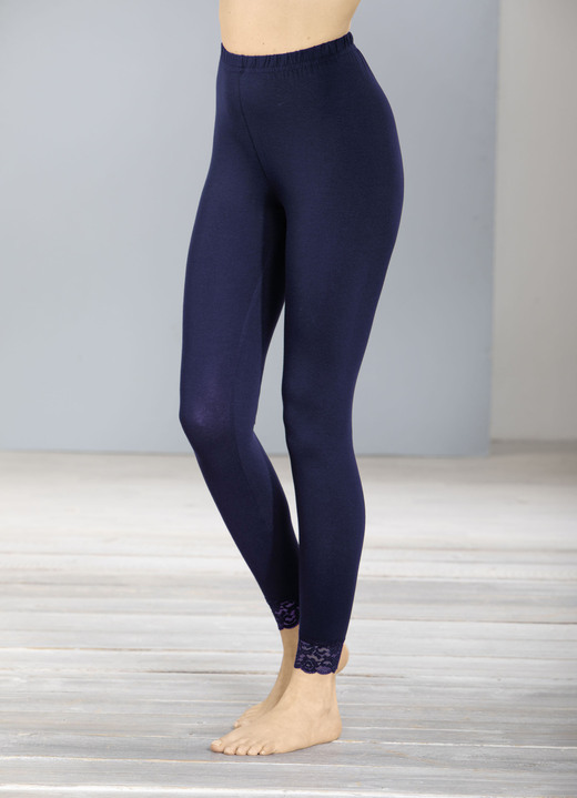 Leggings - Twee-pack leggings, in Größe 036 bis 058, in Farbe ZWART, MARINE Ansicht 1