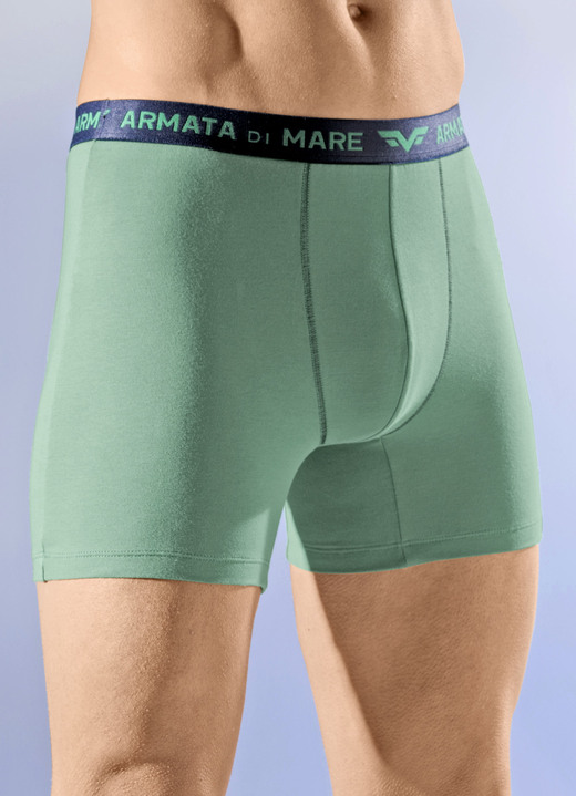 Pants & boxershorts - Set van vier broeken met elastische tailleband, in Größe 005 bis 011, in Farbe 2X GROEN, 2X MARINE Ansicht 1