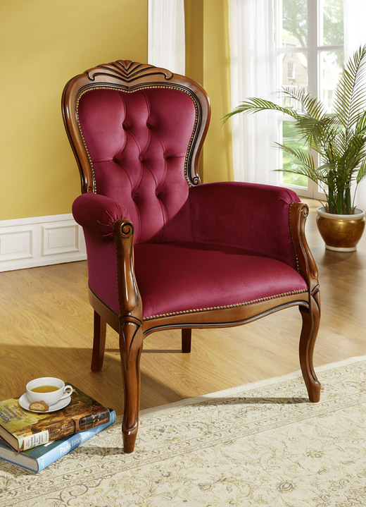 Stoel - Geweldige fauteuil met binnenvering, in Farbe NUSSB.-BORD. Ansicht 1