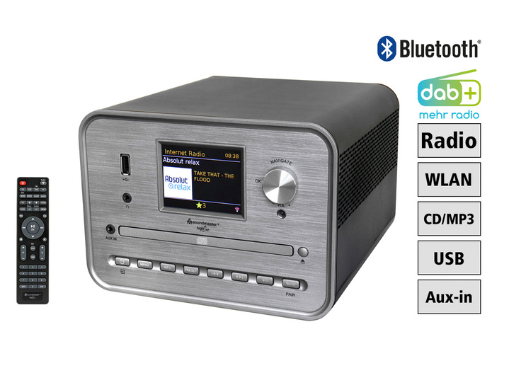 Muziekapparaten - Soundmaster ICD1050SW digitale radio met CD, in Farbe SILBER