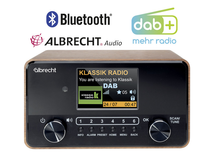 Muziekapparaten - Digitale radio met groot kleurendisplay, in Farbe BRUIN Ansicht 1