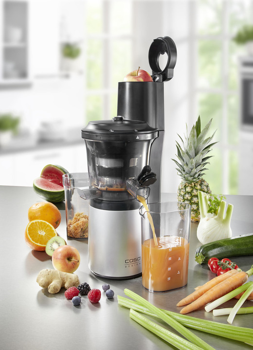 Keukenapparaten - Slowjuicer voor tot 30% hogere sapopbrengst, in Farbe ZWART-ZILVER