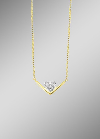 Stevig collier met diamanten