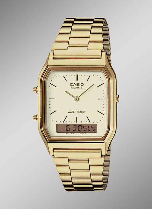 Kwartshorloges - Casio vintage quartz herenhorloge, in Farbe  Ansicht 1