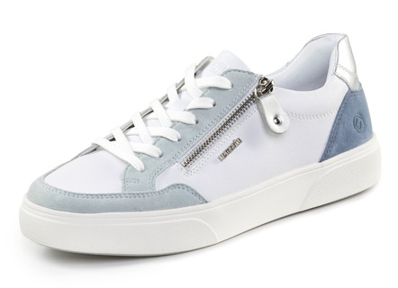 Remonte sneakers gemaakt van nappa- en suèdeleer met metallic afwerking