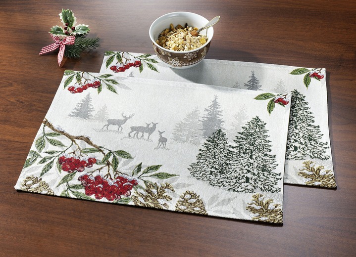 Woontextiel - Mooie placemat, 2 stuks, in Farbe MULTICOLOR