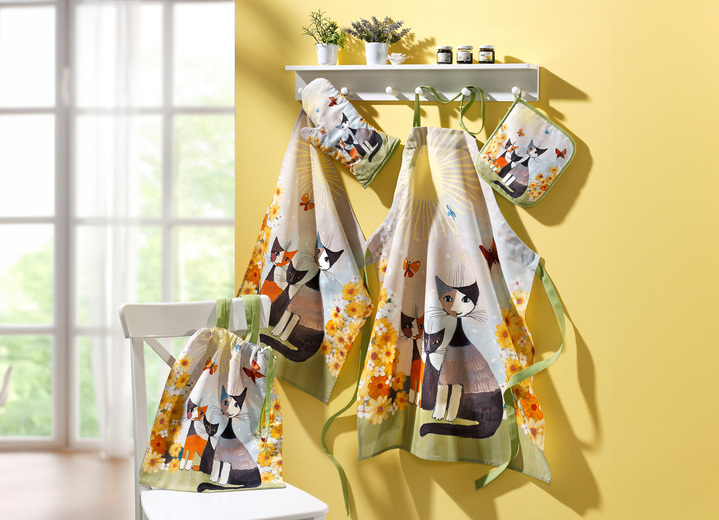 Handdoeken - Keukenprogramma met ontwerpen van kunstenares Rosina Wachtmeister, in Größe 200 (Theedoek, 50 x 70 cm) bis 504 (stoffen tas, 38 x 44 cm), in Farbe MULTICOLOR Ansicht 1