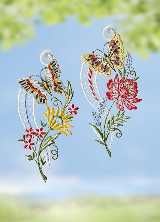 Raamhangers - Raamfoto met vlinders, set van 2, in Farbe MULTICOLOR