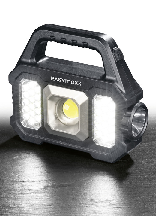 Veiligheid - Werklamp op zonne-energie van EASYmaxx, in Farbe ZWART Ansicht 1
