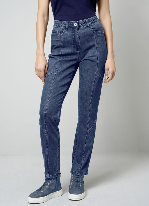 Broek met knoop- en ritssluiting - Jeans, in Größe 019 bis 052, in Farbe BLAUW